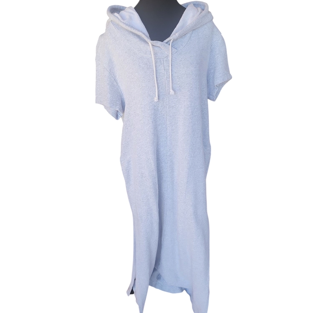 Free People Beach Ocean Avenue Light Grey Hooded Maxi Dress